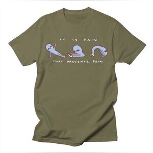 Men’s Strange Planet T-Shirt Size Medium color olive. Used & in good condition